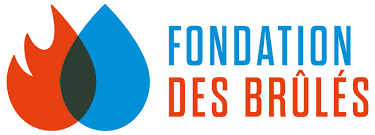 le logo en couleur de la fondation des grands brulés de belgique